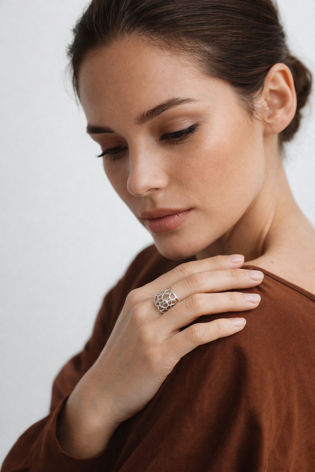 Anillo De Plata Modelo Roots