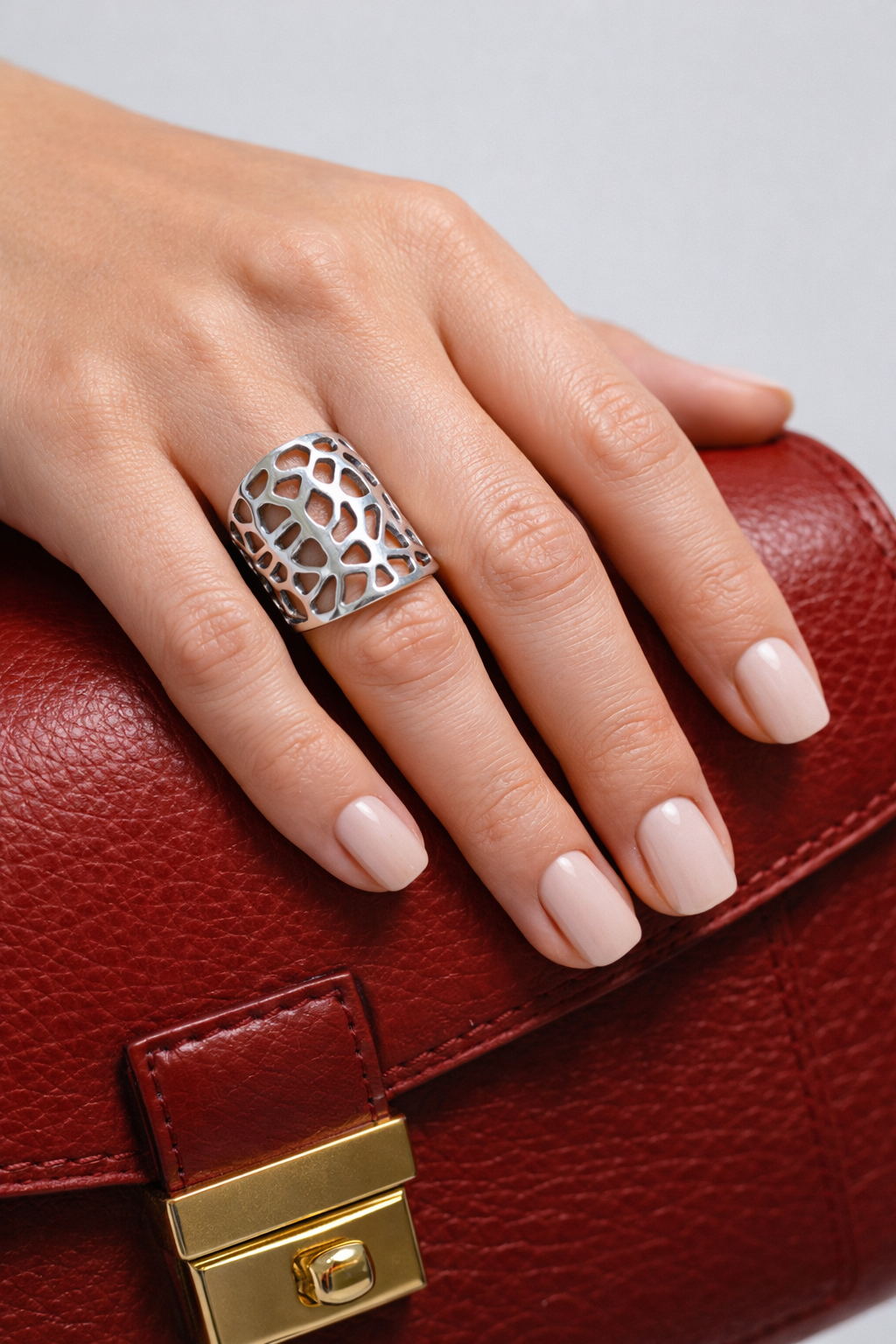 Anillo De Plata Modelo Roots